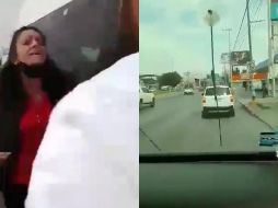 La mujer argumentó que fue provocada por el conductor de la combi. ESPECIAL