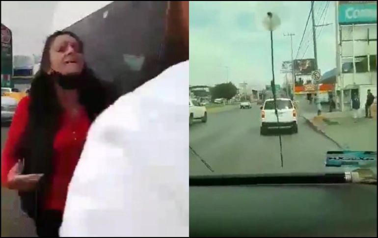 La mujer argumentó que fue provocada por el conductor de la combi. ESPECIAL
