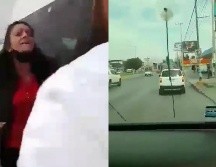 La mujer argumentó que fue provocada por el conductor de la combi. ESPECIAL