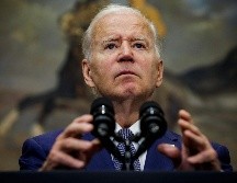 Joe Biden ofreció un breve discurso en la Casa Blanca.  AFP / S. Corum