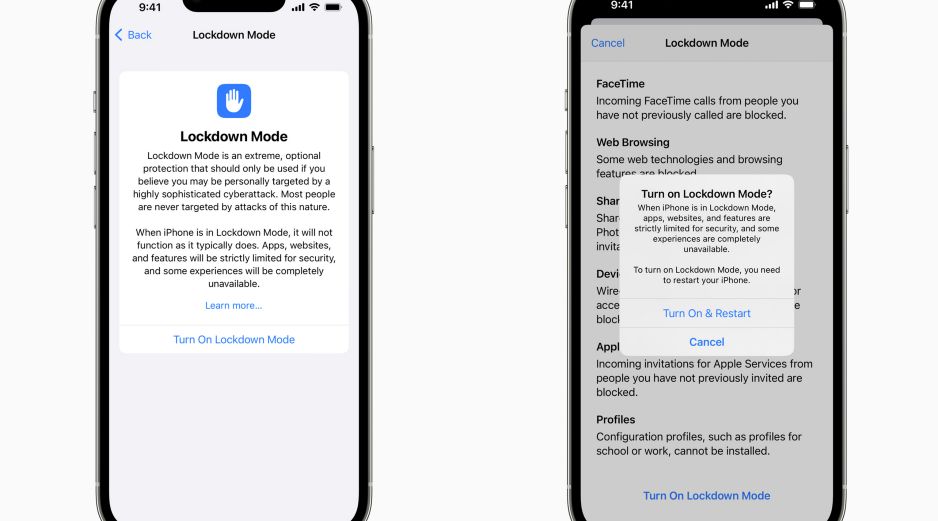 El nuevo 'Lockdown Mode' estará disponible en los sistemas iOS 16, iPadOS 16 y macOS Ventura APPLE/ Cortesía