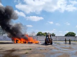 Francisco Arellano Roblecía, inspector general de operaciones de la FGR, explicó la relevancia de la incineración y destrucción de droga. ESPECIAL