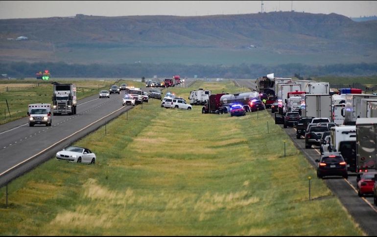 La carretera fue reabierta totalmente seis horas después del fatal hecho. AP/A. Nelson
