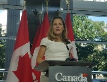 Freeland también defendió la decisión canadiense de permitir el regreso a Alemania de las turbinas reparadas destinadas al gasoducto ruso Nordstream. NOTIMEX/Archivo