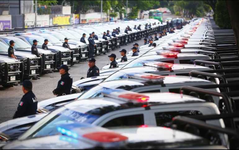 Con estas unidades que desde hoy patrullan juntas, recordó la comisaría tapatía, se vigilará particularmente el Centro, Oriente y sur de la Ciudad. TWITTER/@PabloLemusN
