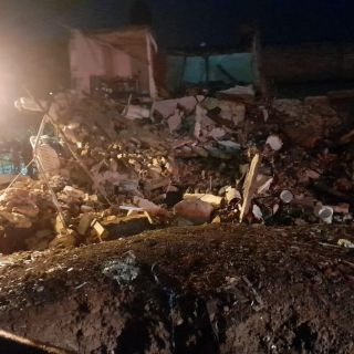 Tormenta derriba una casa en colonia Balcones de la Cantera