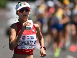 Alegna González ha sido hasta ahora la más destacada al conquistar el séptimo lugar en la prueba de los 20 kilómetros de marcha femenil. AFP / J. Watson