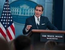 El portavoz del Consejo de Seguridad Nacional, John Kirby, habla durante una rueda de prensa en la Casa Blanca este martes. AP/E. Vucci