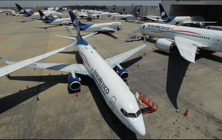 Al cierre de la primera mitad del año, la flota operativa de Grupo Aeroméxico fue de 140 aviones. NTX/ARCHIVO