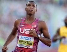 El 30 de abril Knighton paró el reloj en 19.49, erigiéndose en el cuarto velocista más rápido de la historia. AP/A. Landis