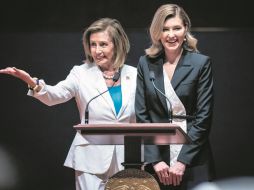 Nancy Pelosi acompañó a Olena Zelenska, en la Cámara de Representantes de Estados Unidos. EFE