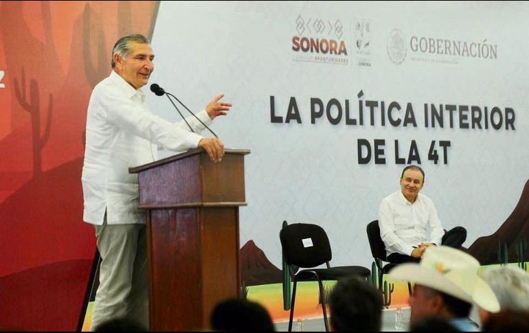 El secretario de Gobernación, Adán Augusto López, visitó el Estado de Sonora, con el gobernador Alfonso Durazo. ESPECIAL