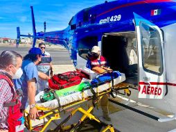 Los pequeños fueron trasladados al Hospital General de Pachuca a través de un puente aéreo. TWITTER/@omarfayad