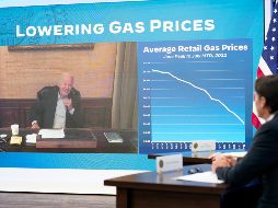 Joe Biden participó en una reunión por videoconferencia con su principal equipo económico. AP/A. Harnik