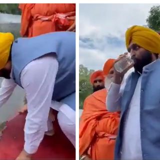 Primer ministro hindú bebe agua de río para demostrar que está limpia y termina hospitalizado (VIDEO)