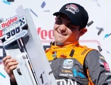 Patricio O'Ward se mostró contento con la victoria y la ve como el impulso perfecto para lo que tiene por delante. AP/C. Neibergall