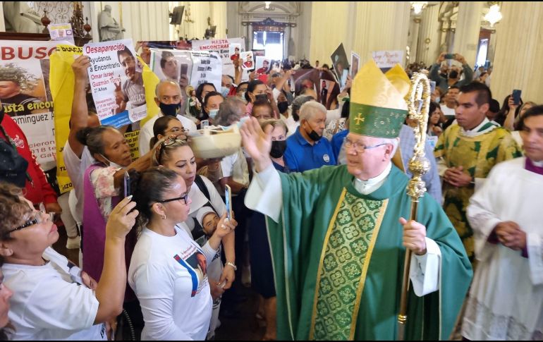 osé Francisco Robles Ortega ante miles de asistentes y familiares de personas desaparecidas pidió que cesen las desapariciones en Jalisco. EL INFORMADOR/G. GALLO