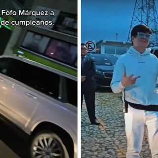 Captan en video a "Fofo" Márquez llegando a su fiesta con seguridad reforzada (VIDEO)
