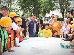 Con una inversión de 3.5 millones de pesos, el proyecto ejecutivo integra las propuestas de niños y niñas de la Escuela Primaria Cristóbal Colón y la casa hogar Ministerio de Amor. ESPECIAL/Gobierno de Guadalajara