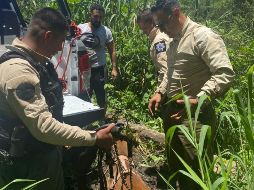 Los guardabosques fueron los encargados de rescatar al canino en la Barranca de Oblatos. ESPECIAL