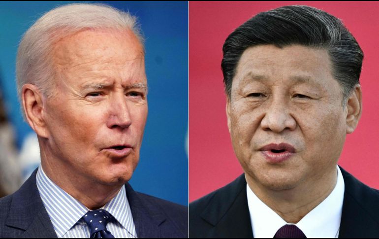 Los presidentes Joe Biden de Estados Unidos y Xi Jinping de China hablaron sobre el futuro de su relación complicada, y Taiwán apareció una vez más como fuente crucial de tensiones. AFP / ARCHIVO