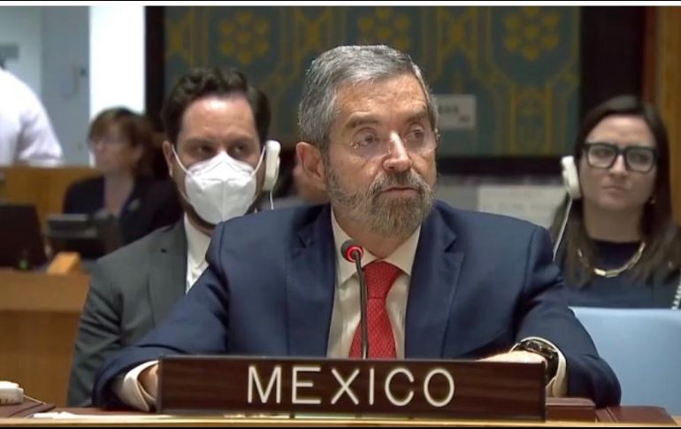 Juan Ramón de la Fuente recalcó que el cese completo de las hostilidades debe ser la verdadera meta. TWITTER / @MexOnu