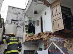La casa afectada se ubica en el cruce de las calles Álvaro Obregón y Francisco González Bocanegra. ESPECIAL/Protección Civil Guadalajara