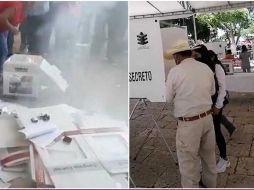 Entre acusaciones de acarreo y actos violentos transcurrió la jornada de este sábado. ESPECIAL/CAPTURAS DE VIDEO