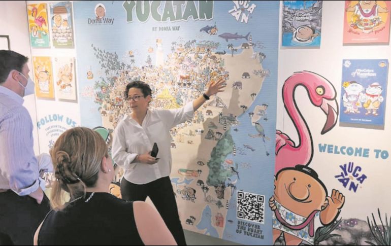 Un rincón de méxico para presumir. Michelle Fridman, durante las actividades de promoción de Yucatán en California. CORTESÍA/Sefotur