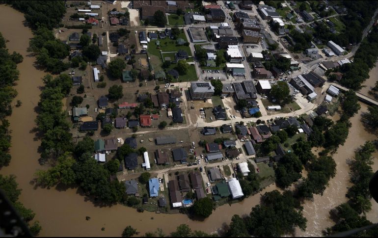 El río Kentucky subió su nivel siete metros en apenas 24 horas. AFP/M. Swensen