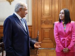 La esperada reunión entre López Obrador y Katya Echazarreta. TWITTER/@lopezobrador_