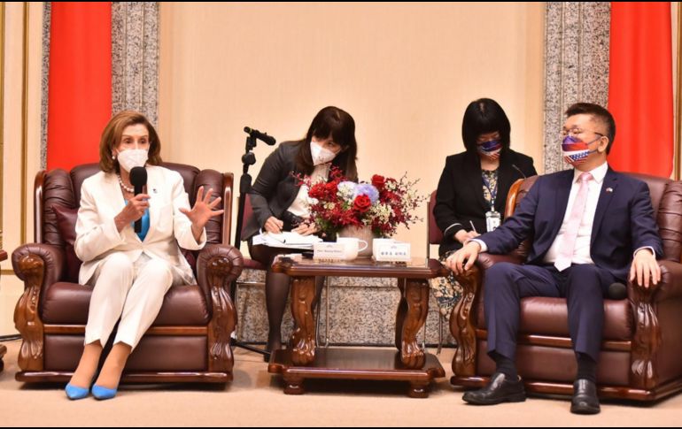 Nancy Pelosi se reunió con el vicepresidente del Yuan Legislativo de la República de ChinaTaipei, Tsai Chi-Chang. EFE