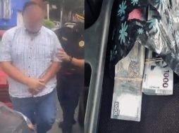 El conductor, quien se mostraba nervioso, no pudo justificar la procedencia legal del dinero que portaba en efectivo. ESPECIAL