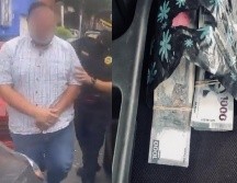 El conductor, quien se mostraba nervioso, no pudo justificar la procedencia legal del dinero que portaba en efectivo. ESPECIAL