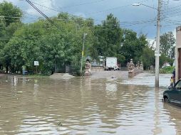 La lluvia del la madrugada de ayer provocó inundaciones en el municipio de San Miguel el Alto, Jalisco. ESPECIAL