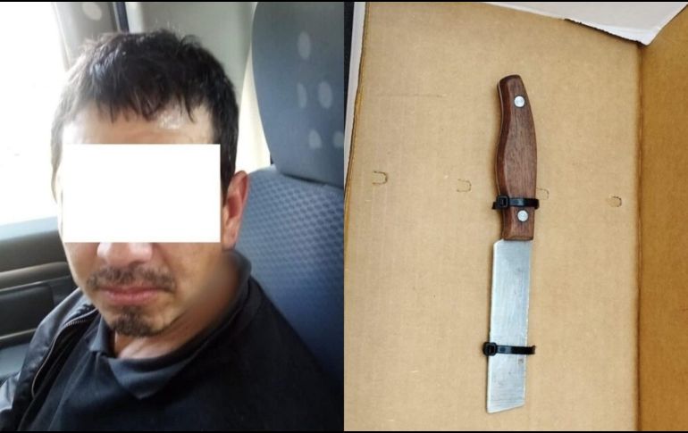 José Gilberto “N”, de 39 años, tenía un cuchillo cuando se le detuvo. ESPECIAL