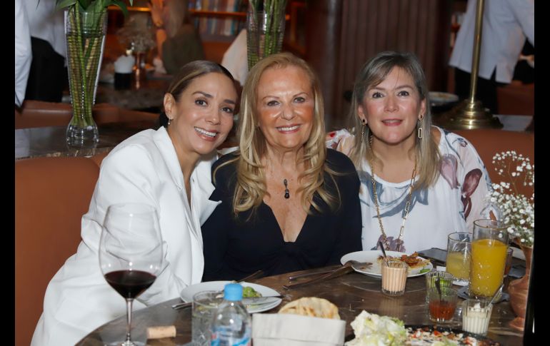 Claudia Jiménez, Reysis Kirshner y Emma Solórzano. GENTE BIEN JALISCO/Claudio Jimeno