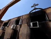 El incendio, cuyo origen aún no se ha determinado, ocurrió en la iglesia Abou Sifine del barrio popular de Imbaba. AFP / K. Desouki