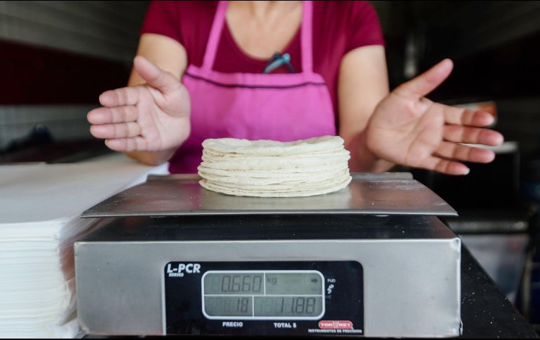 El titular de Profeco dice que esta semana el precio de la tortilla en tortillería está en 20 pesos con 80 centavos; una ligera baja, de 10 centavos en comparación con la semana antepasada. EL INFORMADOR / ARCHIVO