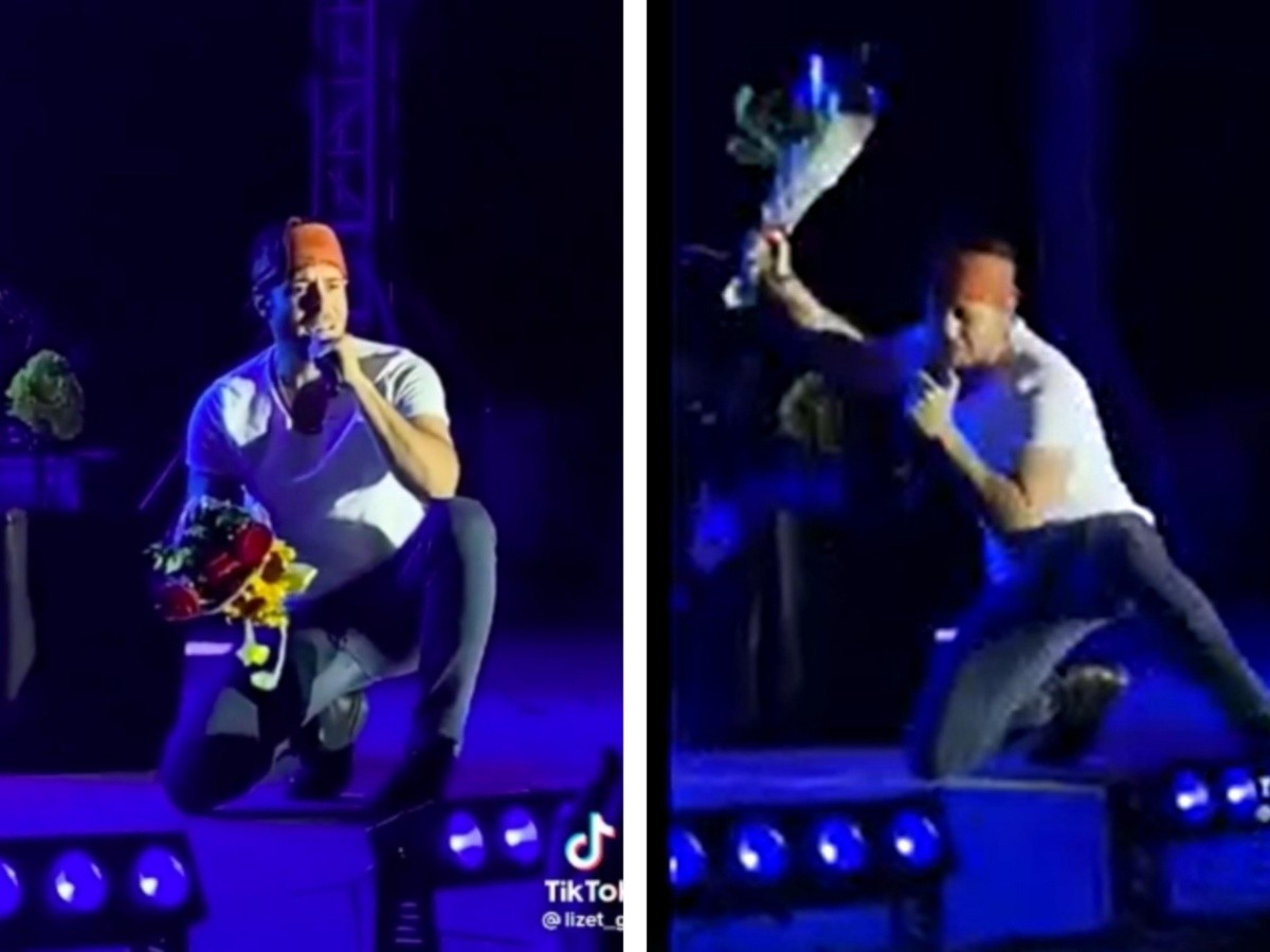 Viral: Fan regala flores a José Madero; él las destroza en el escenario |  El Informador
