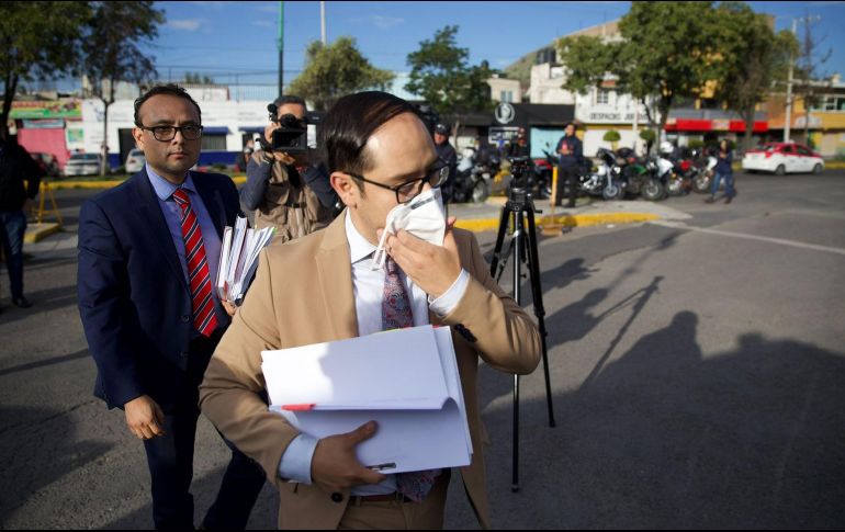 Abogados de la fiscalía entran al Reclusorio Norte previo a la audiencia del exprocurador, Murillo Karam. SUN / G. Espinosa