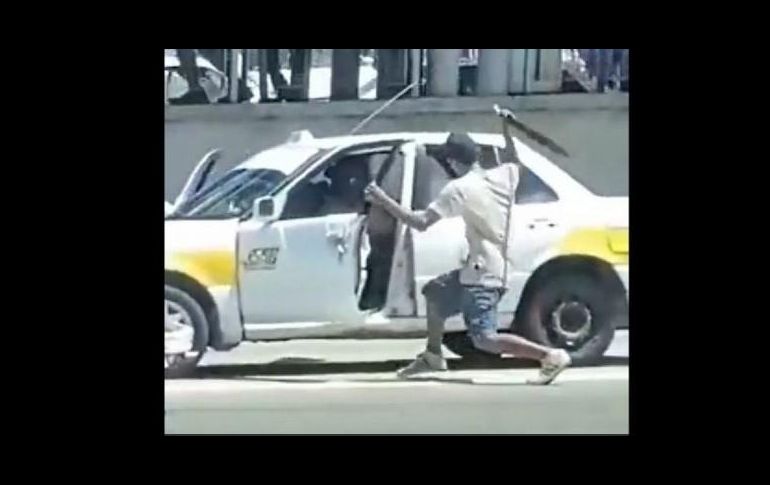 Autoridades no han informado si se presentó algún reporte sobre la agresión. ESPECIAL/CAPTURA DE VIDEO