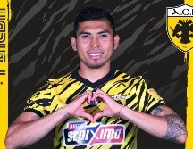 Orbelín Pineda se ha afianzado en la titularidad del conjunto griego. TWITTER/@AEK_FC_OFFICIAL