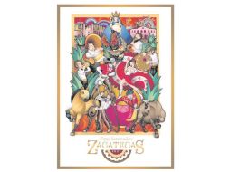 Cartel oficial de la fenaza 2022. El afiche integra la cultura, la fe y los sabores que caracterizan a la feria. ESPECIAL