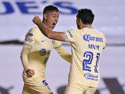 Emilio Lara (foto, a la izquierda) marcó por las Águilas, que subieron al tercer lugar de la clasificación con 19 puntos. IMAGO7/L. Miranda