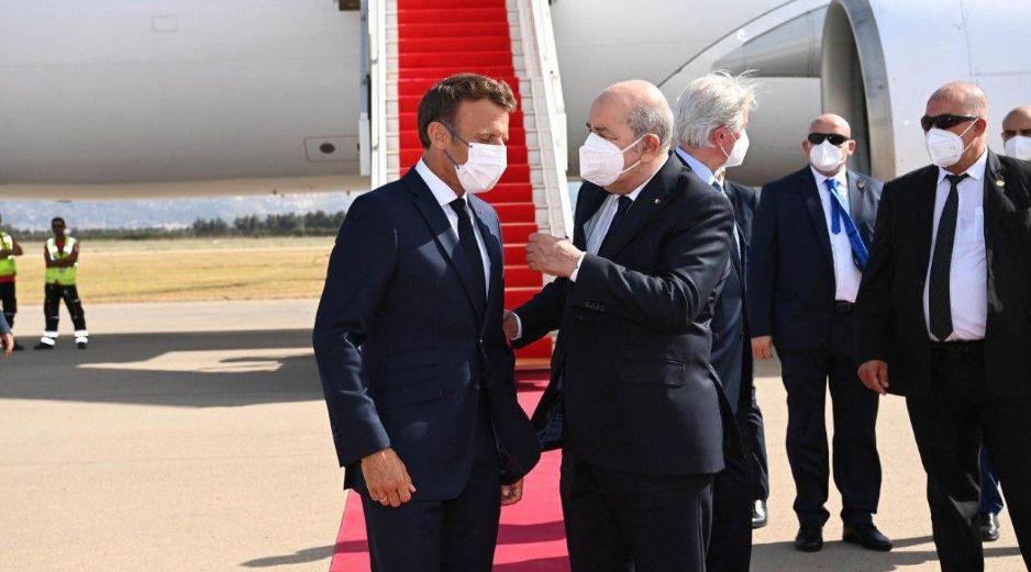 Esta es la segunda vez que Macron viaja a Argelia como presidente de Francia. EFE/Presidencia de Argelia
