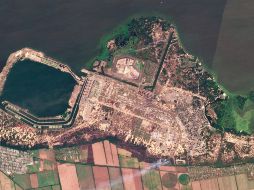 La plante nuclear de Zaporiyia ha sido objeto de preocupación internacional desde que cayó en manos de las fuerzas rusas a inicios de marzo. AP/Planet Labs PBC