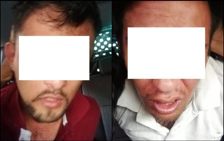 La aprehensión de los dos sujetos se dio en Calzada Juan Pablo II y Plutarco Elías Calles, en la colonia Oblatos. ESPECIAL /