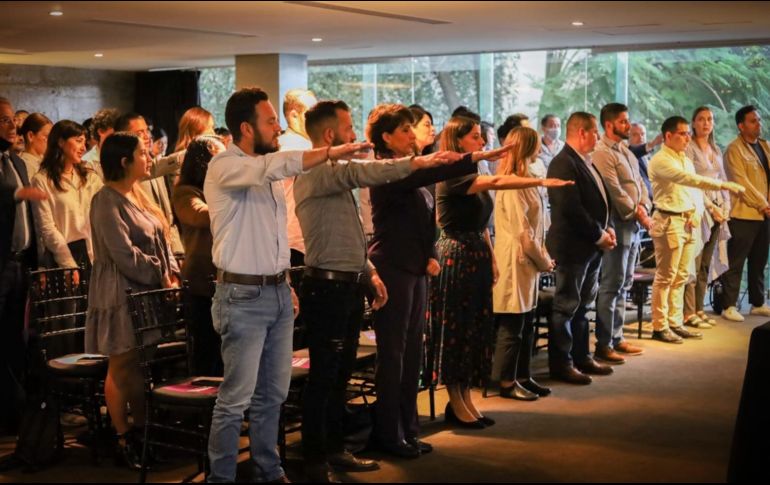 Estuvo presente el líder estatal Ernesto Gutiérrez Guízar, la vicepresidenta Valeria Ávila, el regidor por Guadalajara Tonatiuh Bravo, entre otros. ESPECIAL