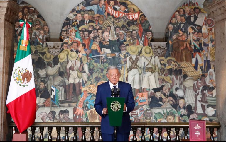 Andrés Manuel López Obrador realizó tres menciones a Jalisco durante su informe. EFE/M. Guzmán